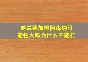 哈兰德加盟阿森纳可能性大吗为什么不能打