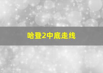 哈登2中底走线