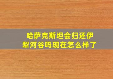 哈萨克斯坦会归还伊犁河谷吗现在怎么样了