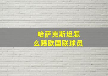 哈萨克斯坦怎么踢欧国联球员