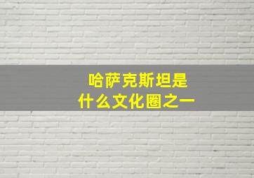 哈萨克斯坦是什么文化圈之一