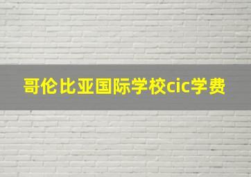 哥伦比亚国际学校cic学费