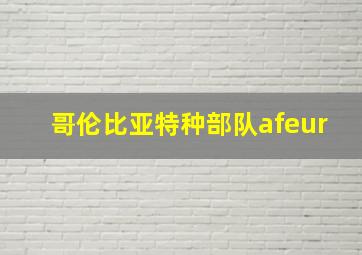 哥伦比亚特种部队afeur