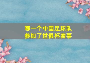 哪一个中国足球队参加了世俱杯赛事