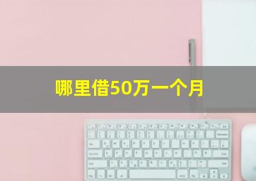 哪里借50万一个月