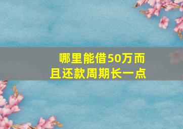 哪里能借50万而且还款周期长一点