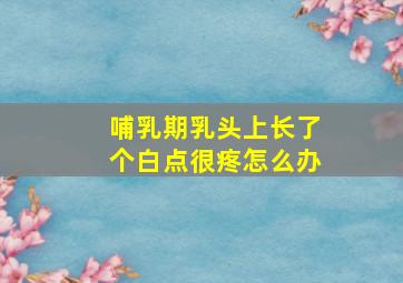 哺乳期乳头上长了个白点很疼怎么办