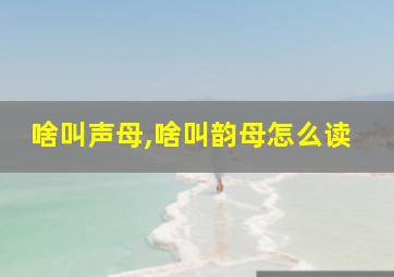 啥叫声母,啥叫韵母怎么读