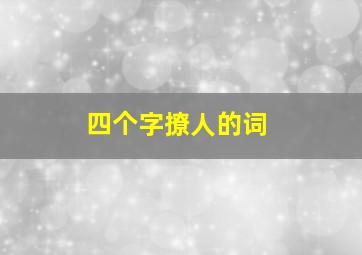 四个字撩人的词