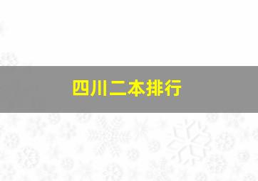 四川二本排行