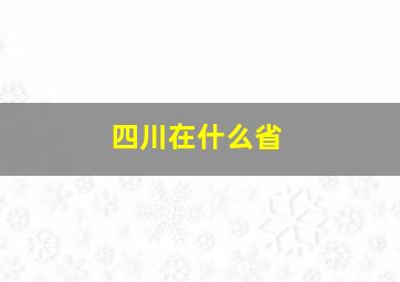 四川在什么省