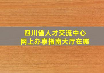 四川省人才交流中心网上办事指南大厅在哪