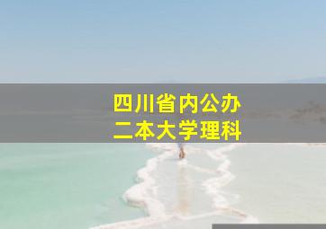 四川省内公办二本大学理科