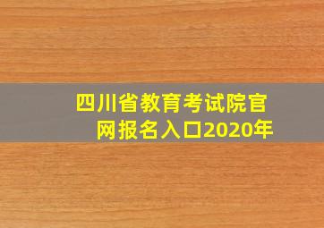 四川省教育考试院官网报名入口2020年