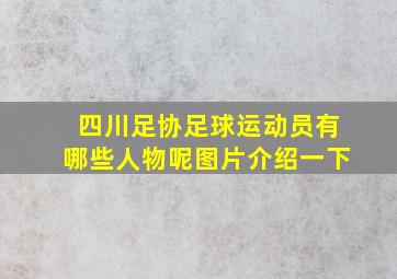 四川足协足球运动员有哪些人物呢图片介绍一下