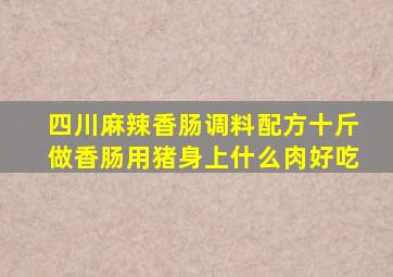 四川麻辣香肠调料配方十斤做香肠用猪身上什么肉好吃