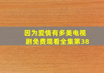 因为爱情有多美电视剧免费观看全集第38