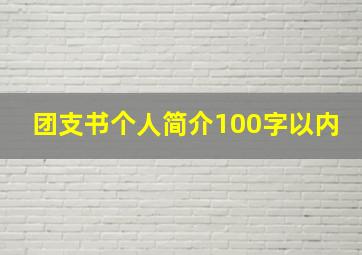 团支书个人简介100字以内