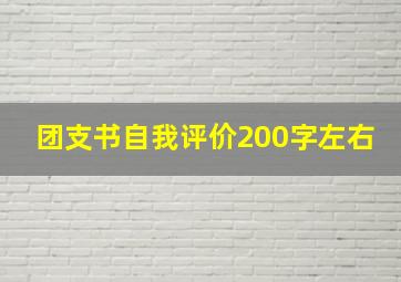 团支书自我评价200字左右