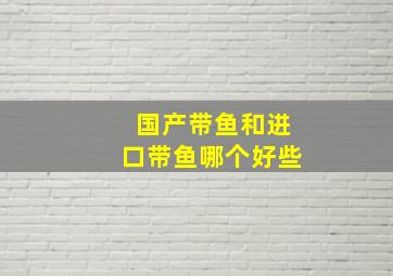 国产带鱼和进口带鱼哪个好些