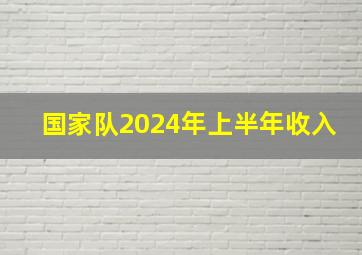 国家队2024年上半年收入