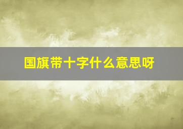 国旗带十字什么意思呀