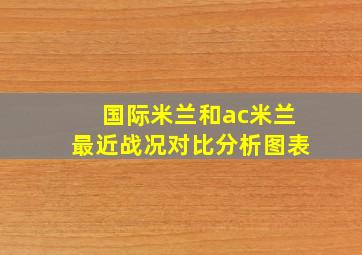 国际米兰和ac米兰最近战况对比分析图表