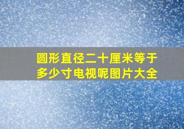 圆形直径二十厘米等于多少寸电视呢图片大全