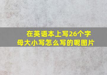 在英语本上写26个字母大小写怎么写的呢图片