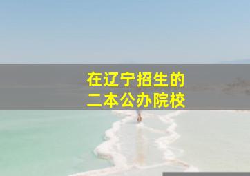 在辽宁招生的二本公办院校