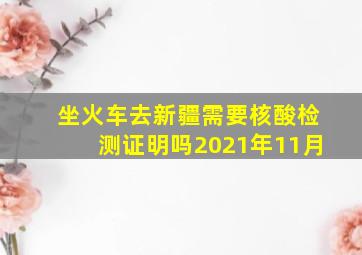 坐火车去新疆需要核酸检测证明吗2021年11月