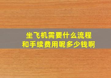 坐飞机需要什么流程和手续费用呢多少钱啊