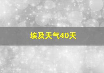 埃及天气40天