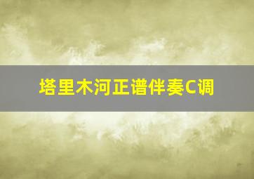 塔里木河正谱伴奏C调