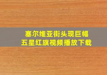 塞尔维亚街头现巨幅五星红旗视频播放下载