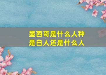 墨西哥是什么人种是白人还是什么人