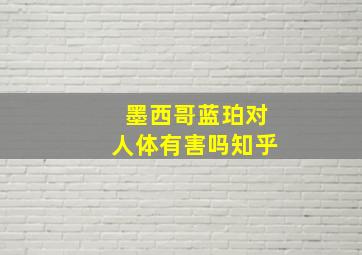 墨西哥蓝珀对人体有害吗知乎