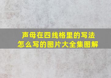 声母在四线格里的写法怎么写的图片大全集图解