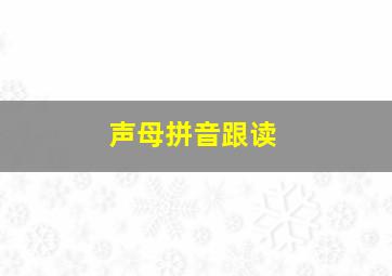 声母拼音跟读