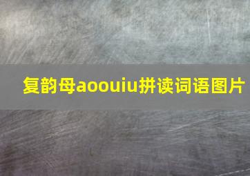 复韵母aoouiu拼读词语图片