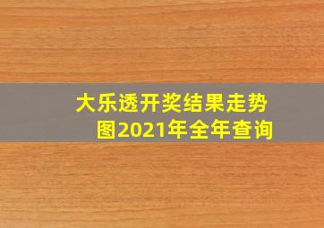 大乐透开奖结果走势图2021年全年查询