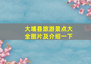 大埔县旅游景点大全图片及介绍一下