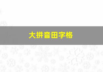 大拼音田字格