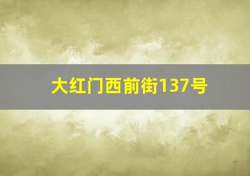 大红门西前街137号