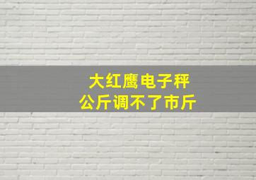 大红鹰电子秤公斤调不了市斤