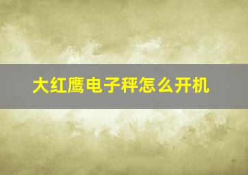 大红鹰电子秤怎么开机