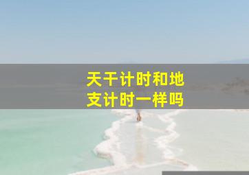 天干计时和地支计时一样吗