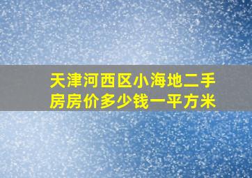 天津河西区小海地二手房房价多少钱一平方米