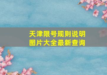 天津限号规则说明图片大全最新查询