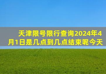 天津限号限行查询2024年4月1日是几点到几点结束呢今天